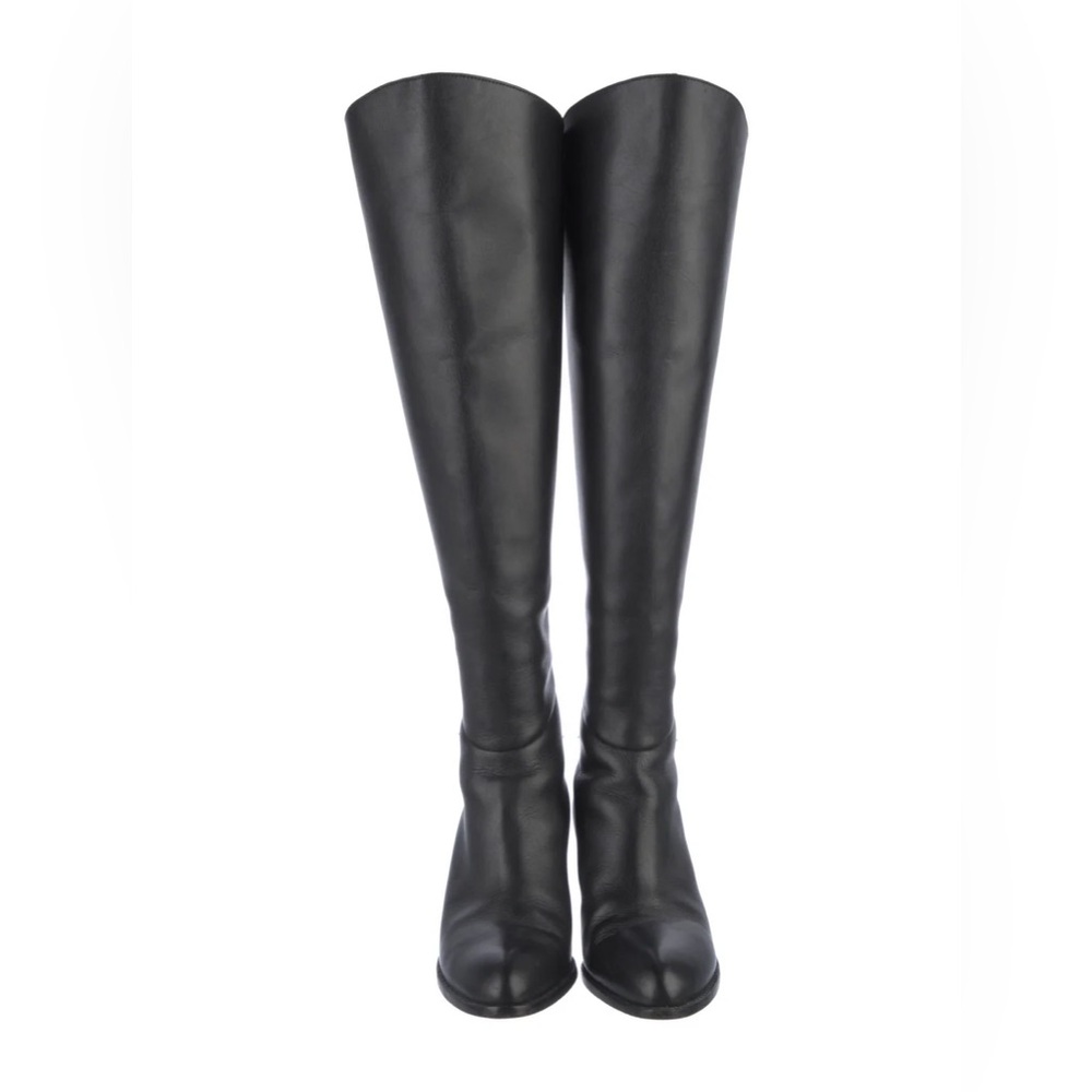 Alexander Wang Sigrid Size 38 (7 1/2 US) Black Over the Knee Leather Boots